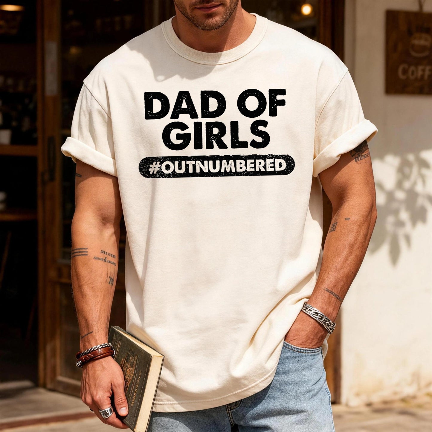 Dad of Girls T-Shirt, Outnumbered Father's Day Gift