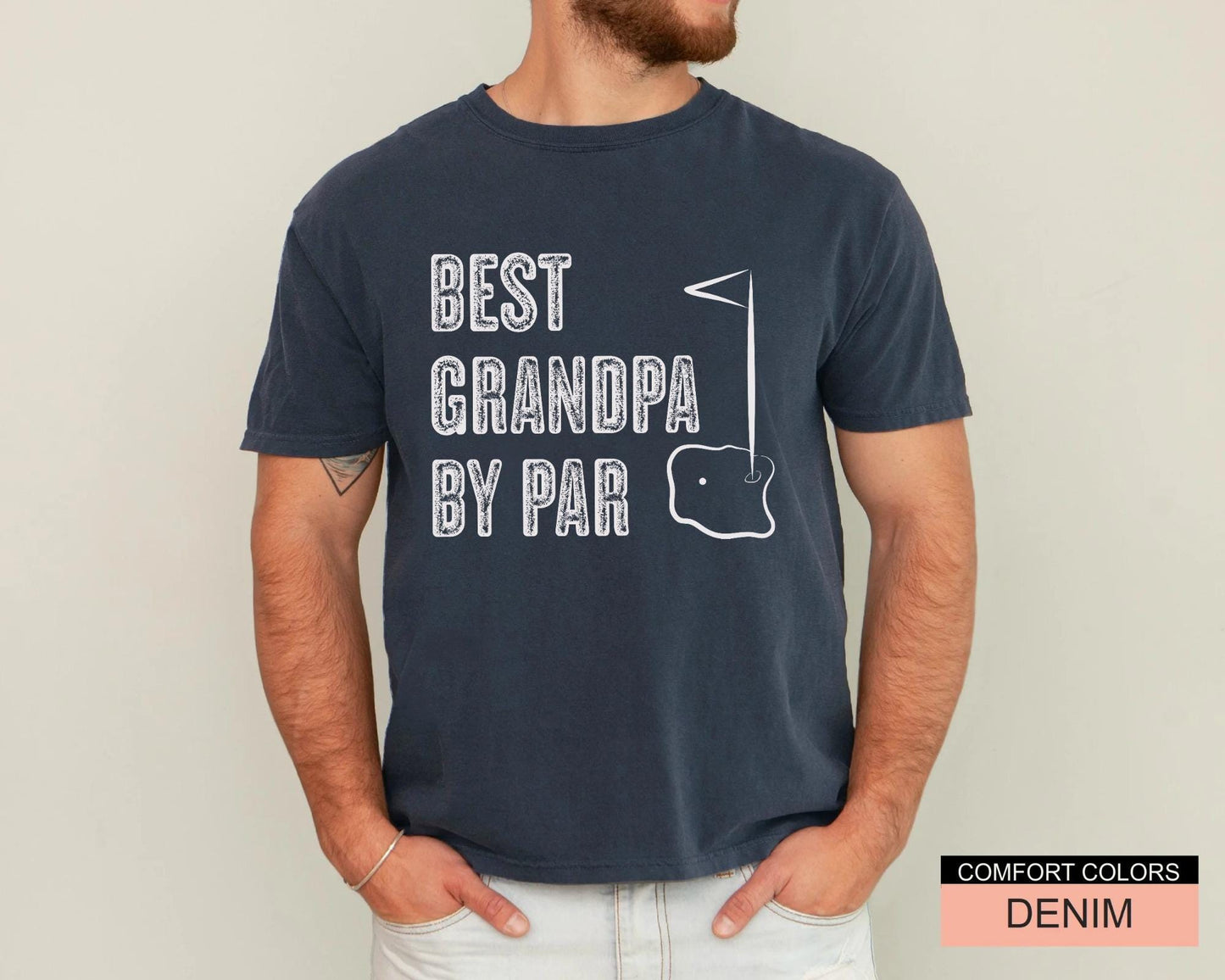 Best Grandpa By Par Shirt, Golf Player Grandpa Golf Gift Shirt, Custom Grandpa Gift Golfing Shirt, Golf Player Papa Gift for Father's Day