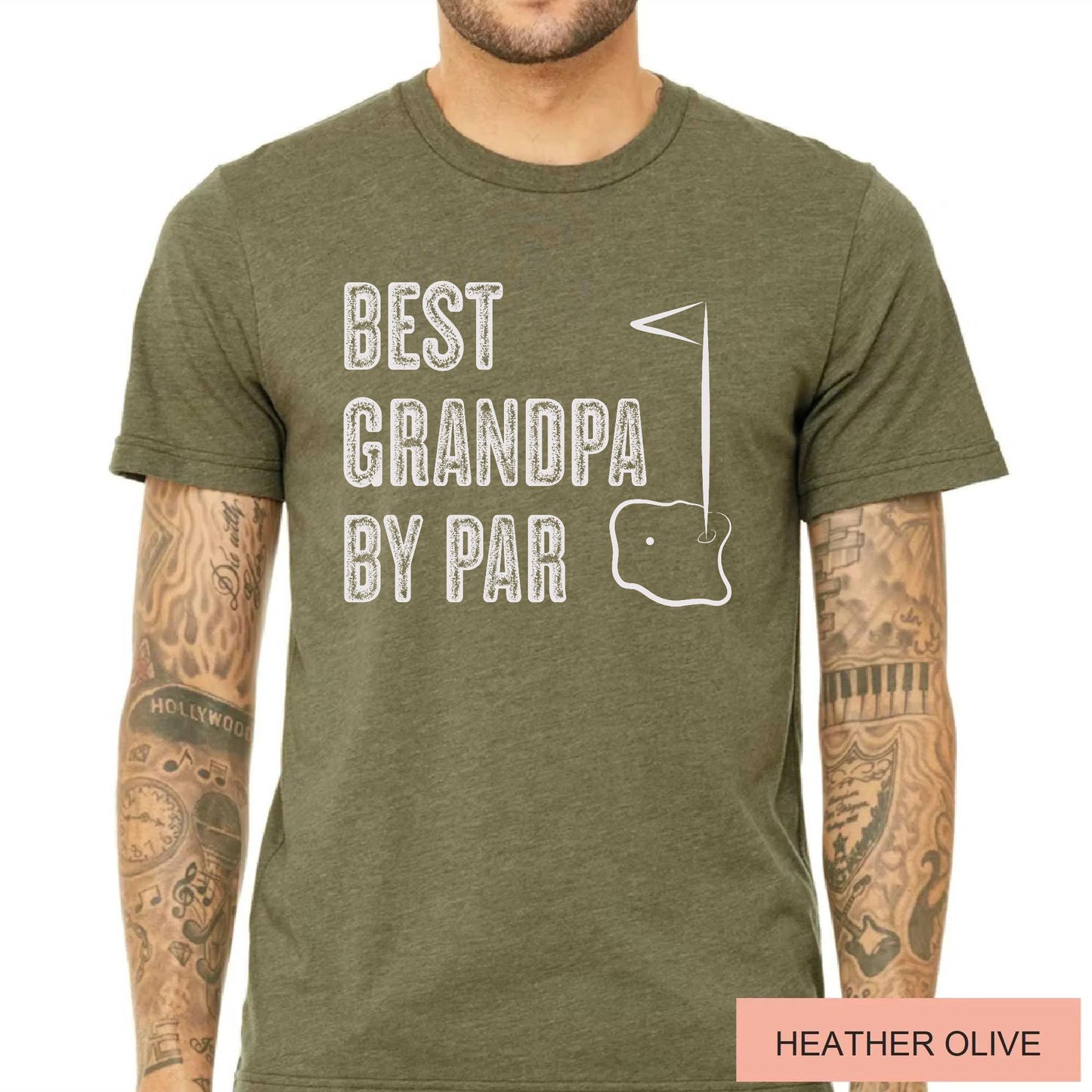 Best Grandpa By Par Shirt, Golf Player Grandpa Golf Gift Shirt, Custom Grandpa Gift Golfing Shirt, Golf Player Papa Gift for Father's Day