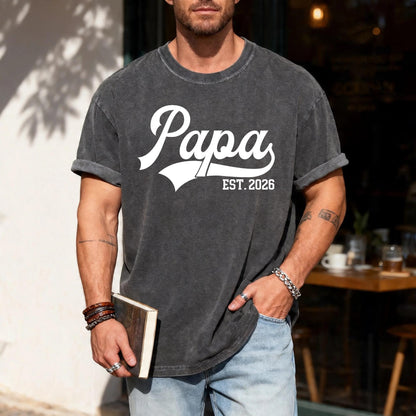 Personalized Papa Est. Year Shirt, Father's Day Gift