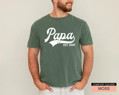 Personalized Papa Est. Year Shirt, Father's Day Gift