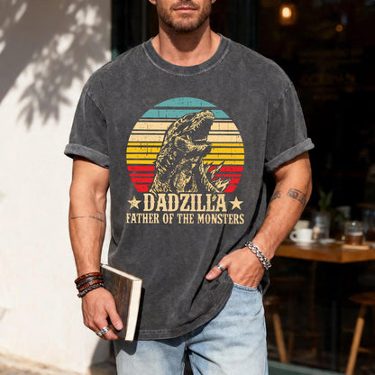 Funny Dadzilla T-Shirt: Father of Monsters, Dad Birthday Gift