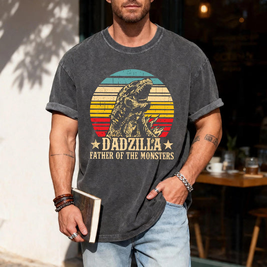 Funny Dadzilla T-Shirt: Father of Monsters, Dad Birthday Gift