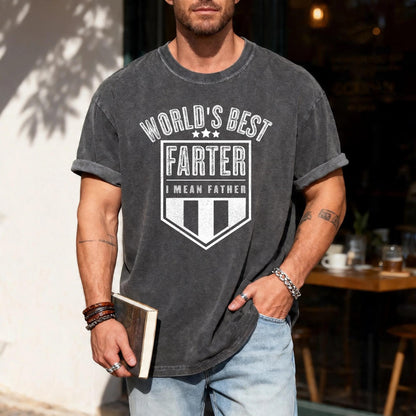 World's Best Farter I Mean Father Shirt, Worlds Best Farter Tshirt, Funny Fathers Day Dad Shirt, Fathers Day Gifts, Dad Comfort Colors Shirt