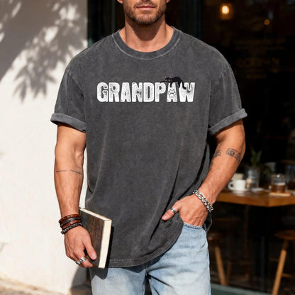 Funny Cat Shirt for Grandpa - Comfort Colors Grandpaw T-Shirt  - Cat Owner Grandfather Gift