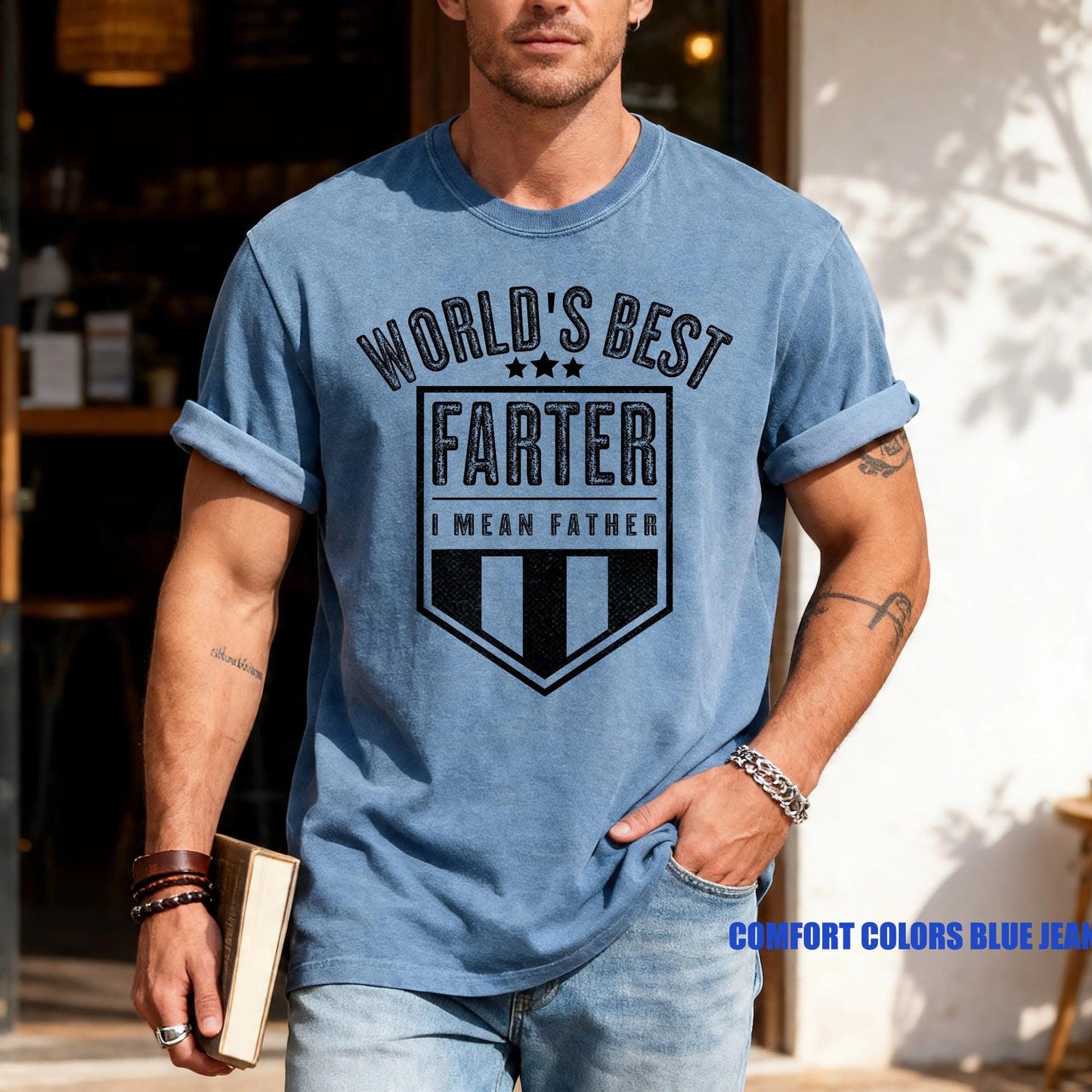 World's Best Farter I Mean Father Shirt, Worlds Best Farter Tshirt, Funny Fathers Day Dad Shirt, Fathers Day Gifts, Dad Comfort Colors Shirt