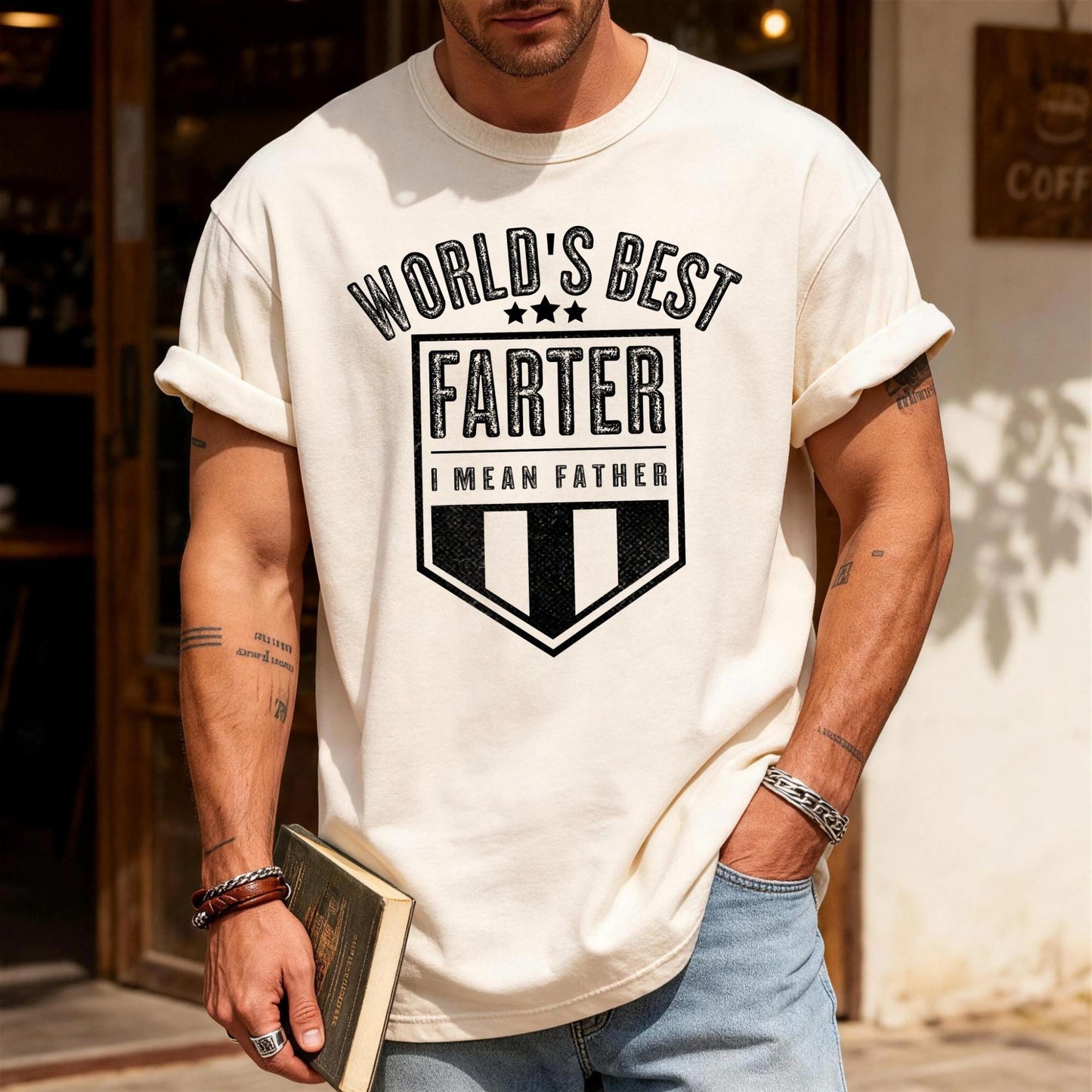 World's Best Farter I Mean Father Shirt, Worlds Best Farter Tshirt, Funny Fathers Day Dad Shirt, Fathers Day Gifts, Dad Comfort Colors Shirt