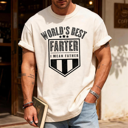 World's Best Farter I Mean Father Shirt, Worlds Best Farter Tshirt, Funny Fathers Day Dad Shirt, Fathers Day Gifts, Dad Comfort Colors Shirt
