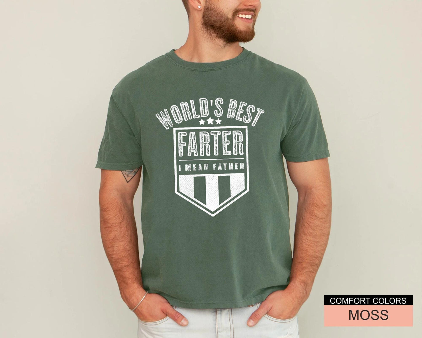 World's Best Farter I Mean Father Shirt, Worlds Best Farter Tshirt, Funny Fathers Day Dad Shirt, Fathers Day Gifts, Dad Comfort Colors Shirt