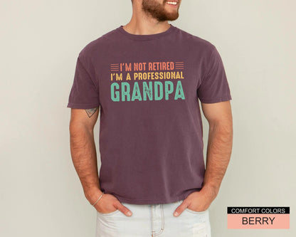 Funny Grandpa Shirt, I'm Not Retired I'm a Professional Grandpa, Retirement Gift for Grandfather, Cool Papa Shirt for Father's Day Gift