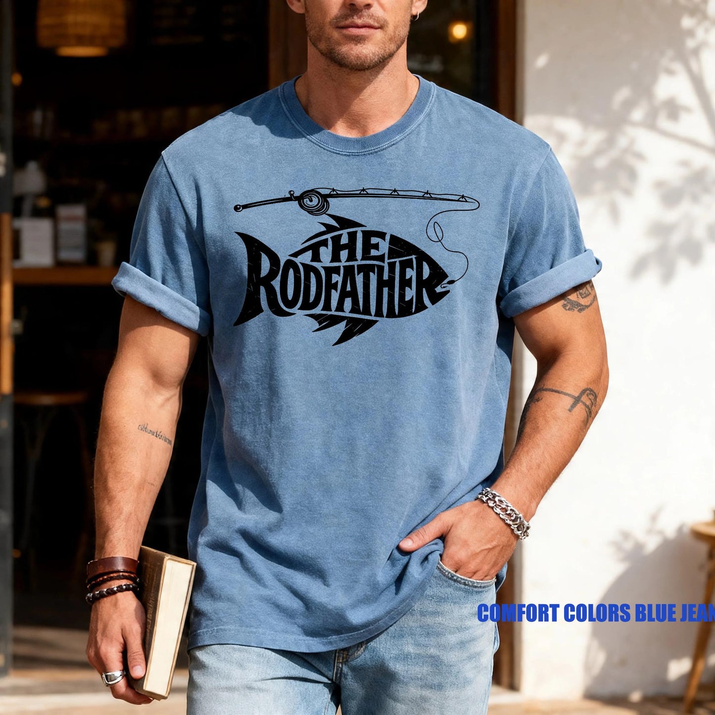 The Rodfather Shirt: Funny Fisherman Dad Gift
