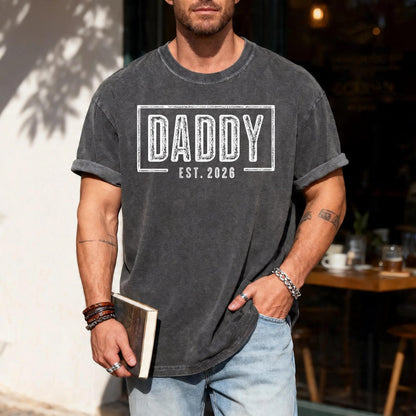 Promoted to Daddy 2026 Shirt, New Father Est Year Tee, Pregnancy Reveal for Husband