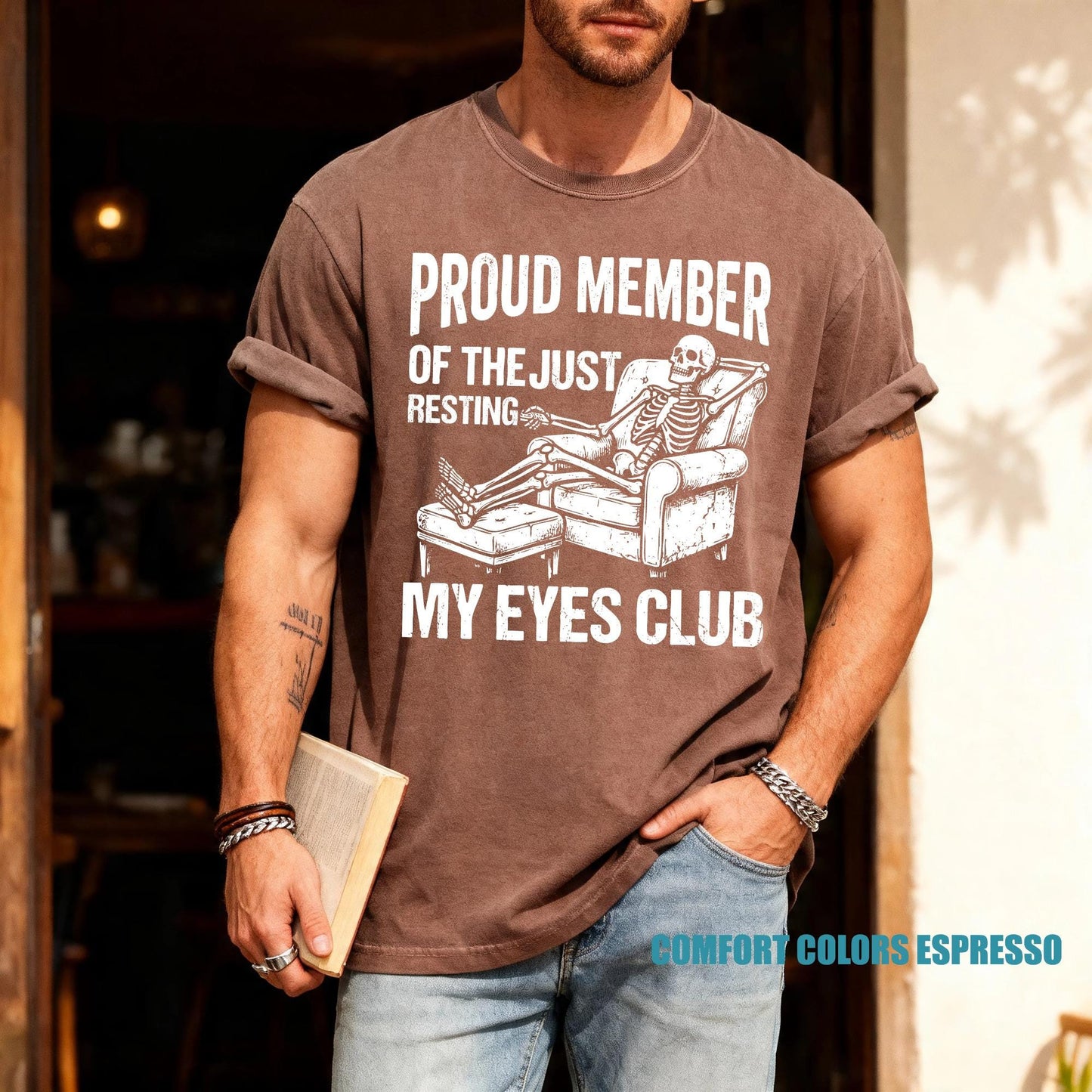 Humorous Skeleton Just Resting My Eyes Shirt, Sarcastic Napping Club Tee