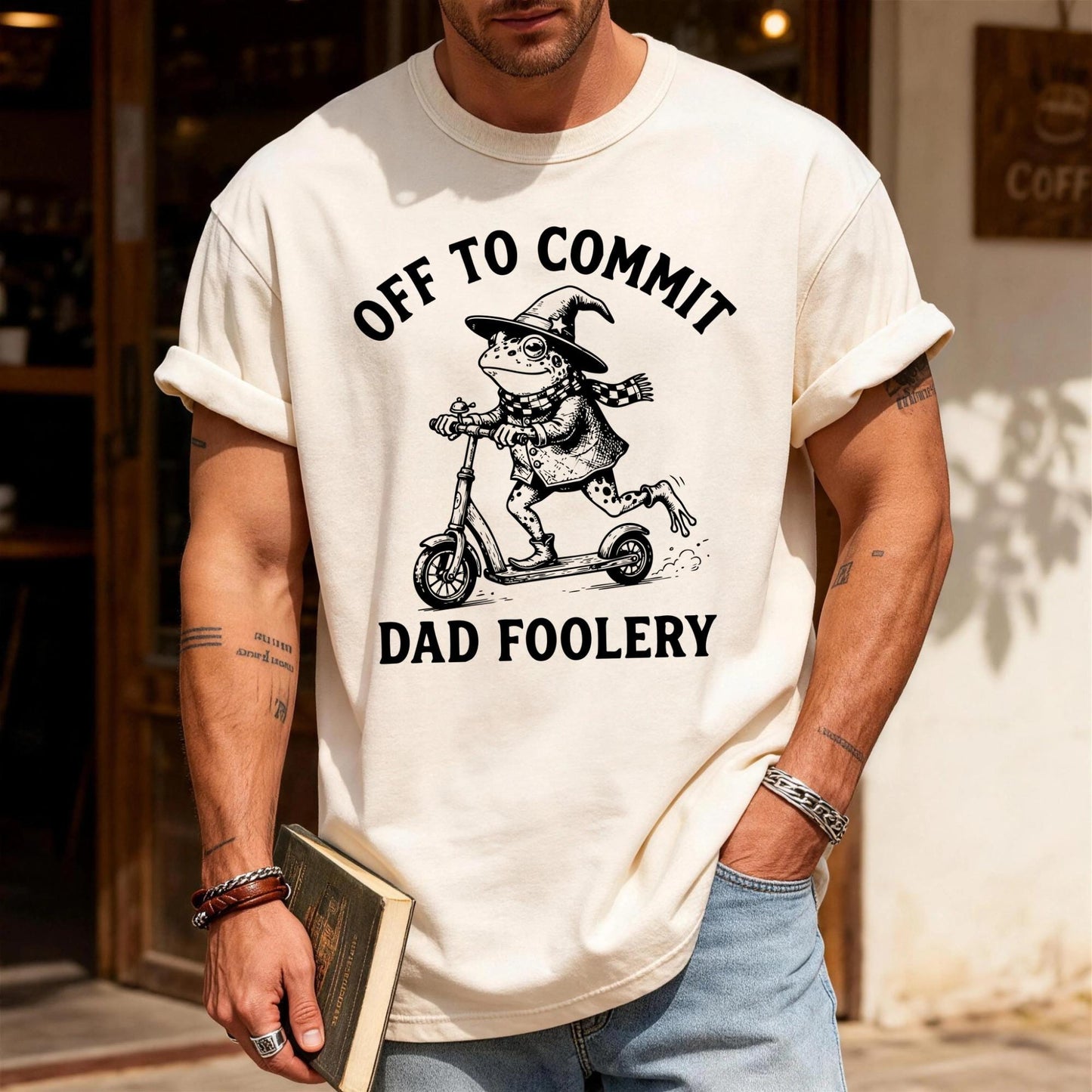 Off To Commit Dad Foolery Shirt, Funny Frog Wizard Father Tee