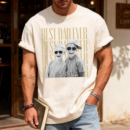Dad Shirt With Kids Pictures - Personalized Fathers Day Photo Gift From Wife