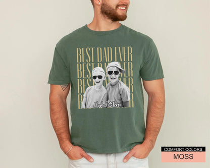 Dad Shirt With Kids Pictures - Personalized Fathers Day Photo Gift From Wife