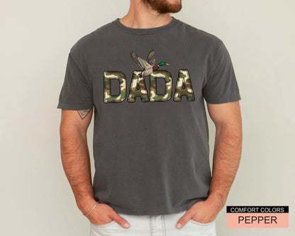 Camo Duck Hunting Dada Shirt, Camouflage Mallard Duck Tee for Dad