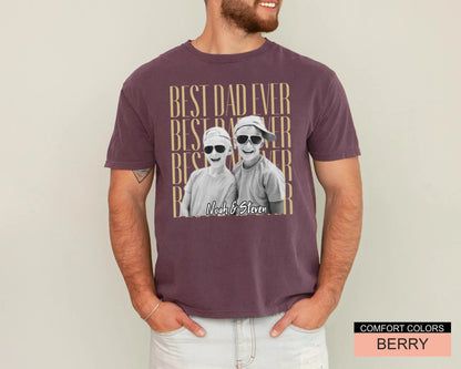 Dad Shirt With Kids Pictures - Personalized Fathers Day Photo Gift From Wife