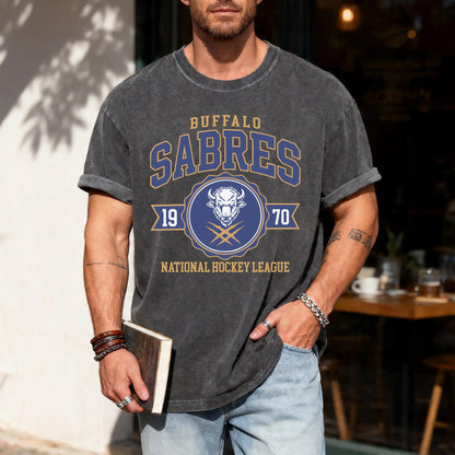 Custom School Hockey Shirt, Personalized Buffalo Hockey Tee