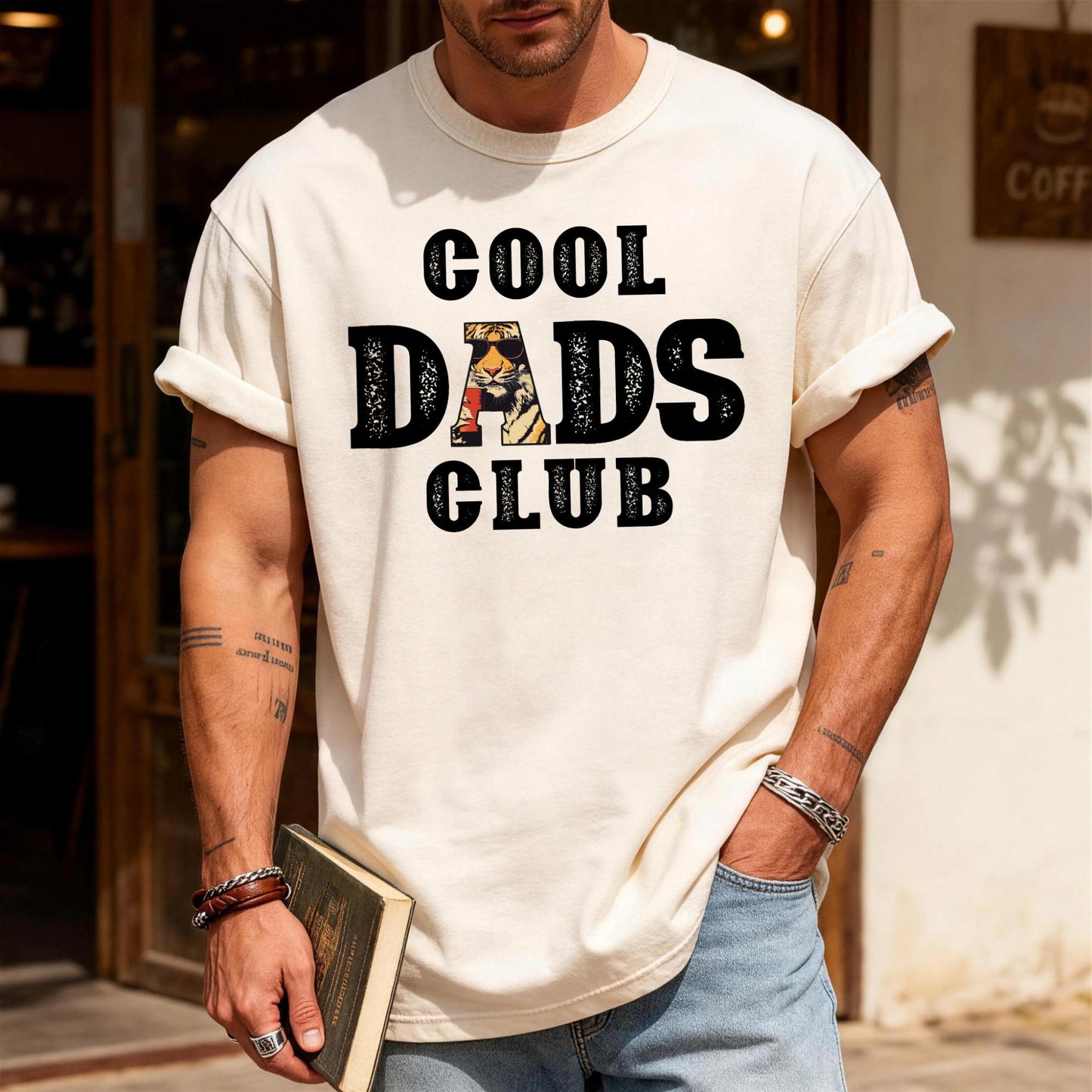 Retro Tiger Sunglasses Dads Club Shirt, Fathers Day Gift Tee