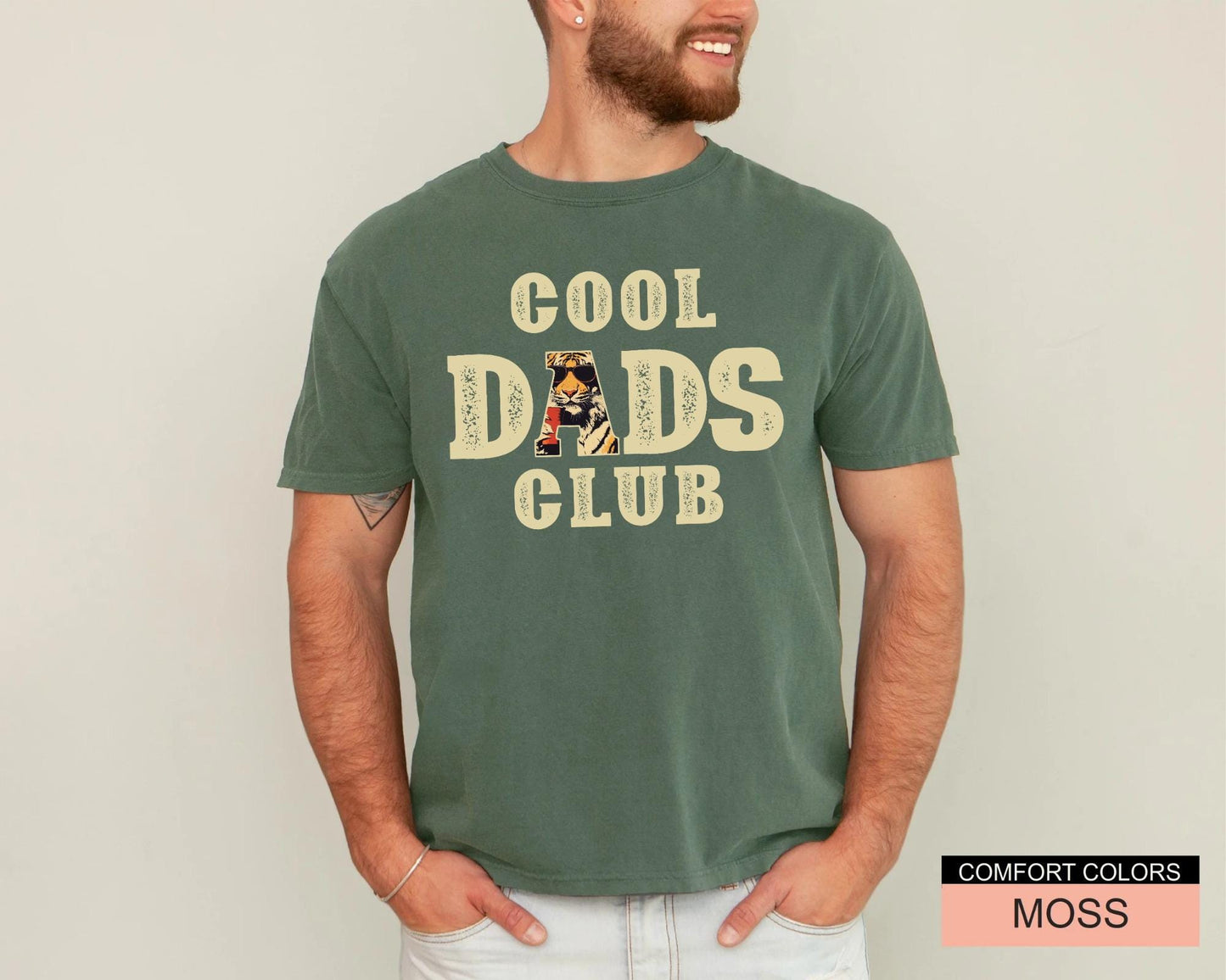 Retro Tiger Sunglasses Dads Club Shirt, Fathers Day Gift Tee