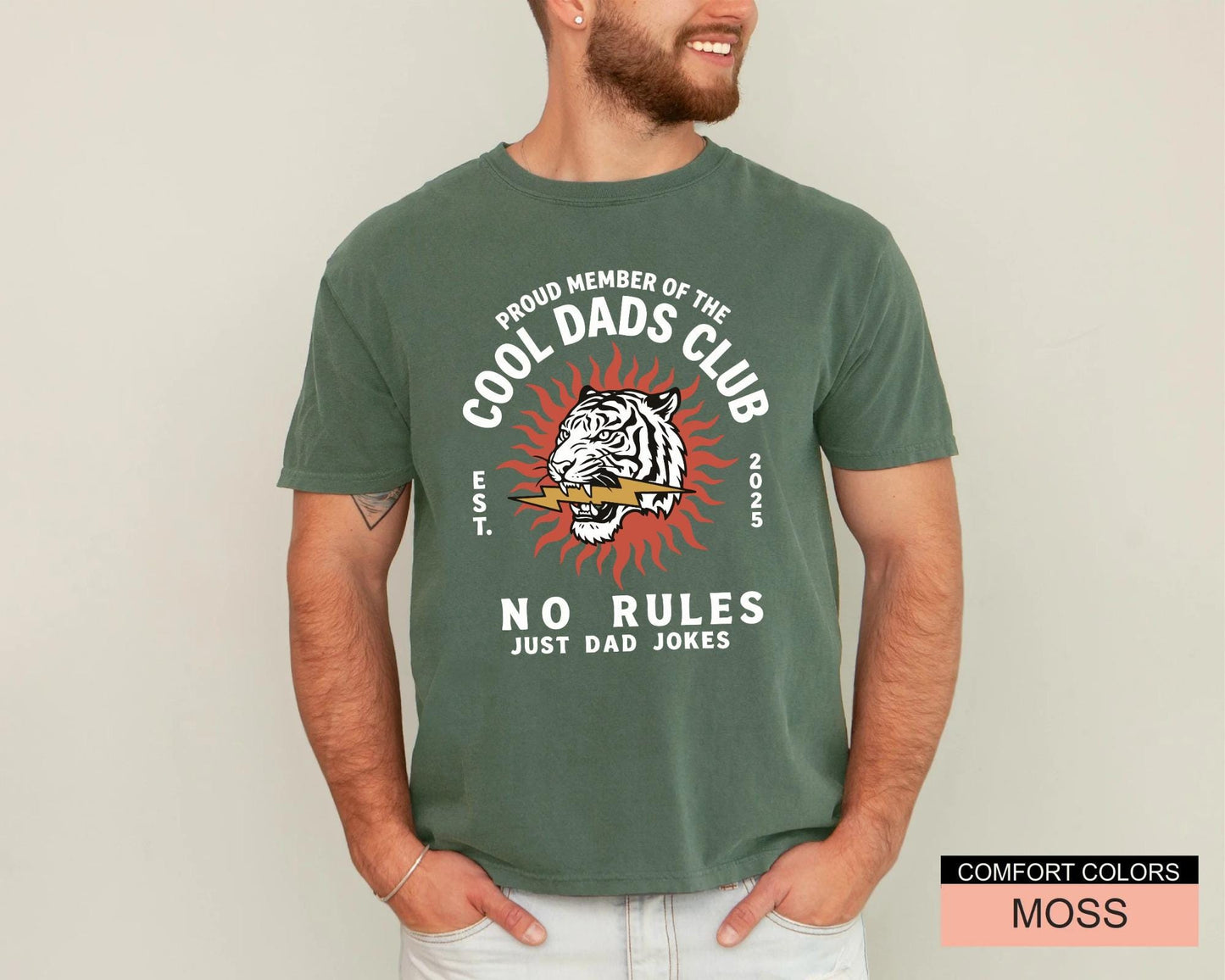 Retro Tiger Father Shirt,  Proud Member Of The Cool Dads Club Est. 2026