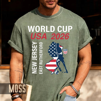 New Jersey East Rutherford Map World Cup USA 2026 Shirt, Soccer Fan Apparel Tee