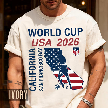 California San Francisco Bay Map World Cup USA 2026 Shirt, Football Fan Gear Souvenir Tee