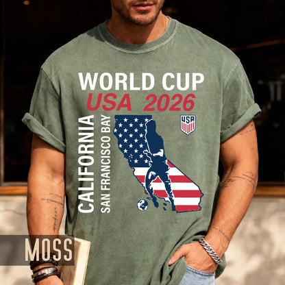 California San Francisco Bay Map World Cup USA 2026 Shirt, Football Fan Gear Souvenir Tee