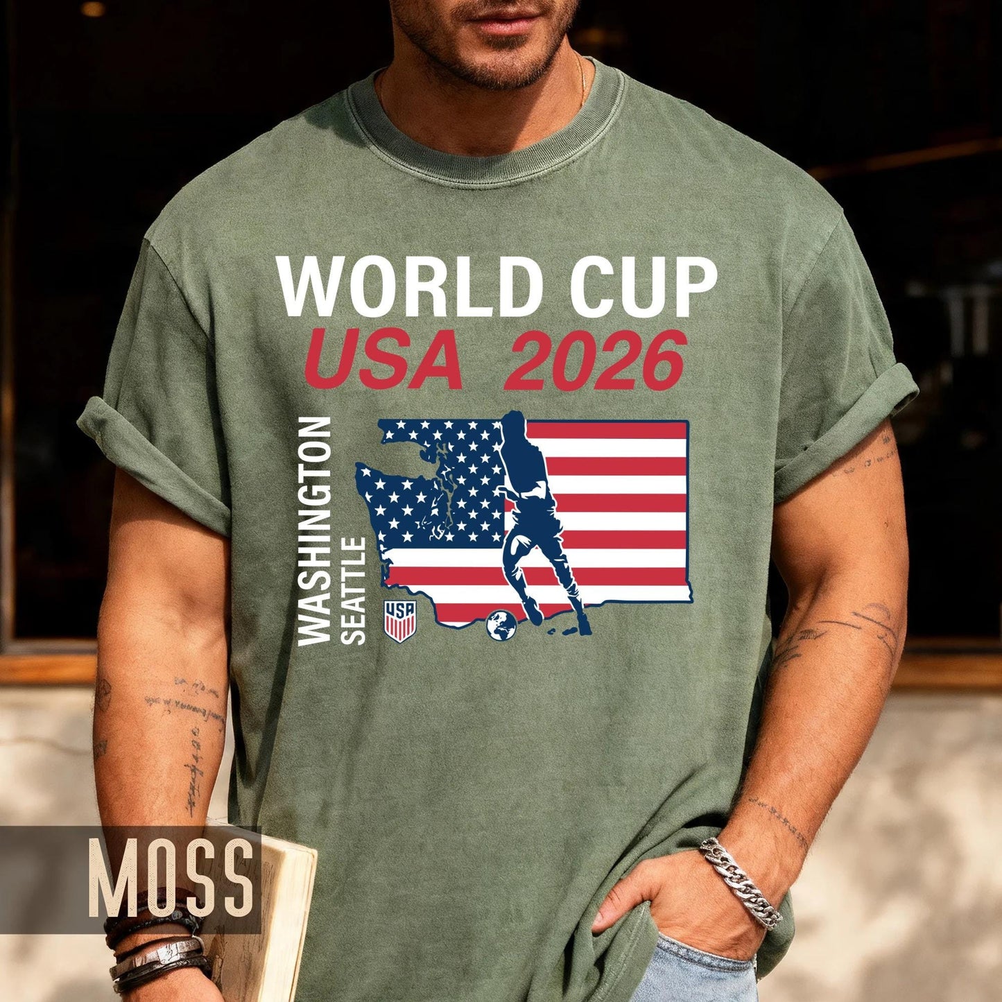 Seattle Washington Map World Cup USA 2026 Shirt, Soccer Fan Gear Host City Souvenir