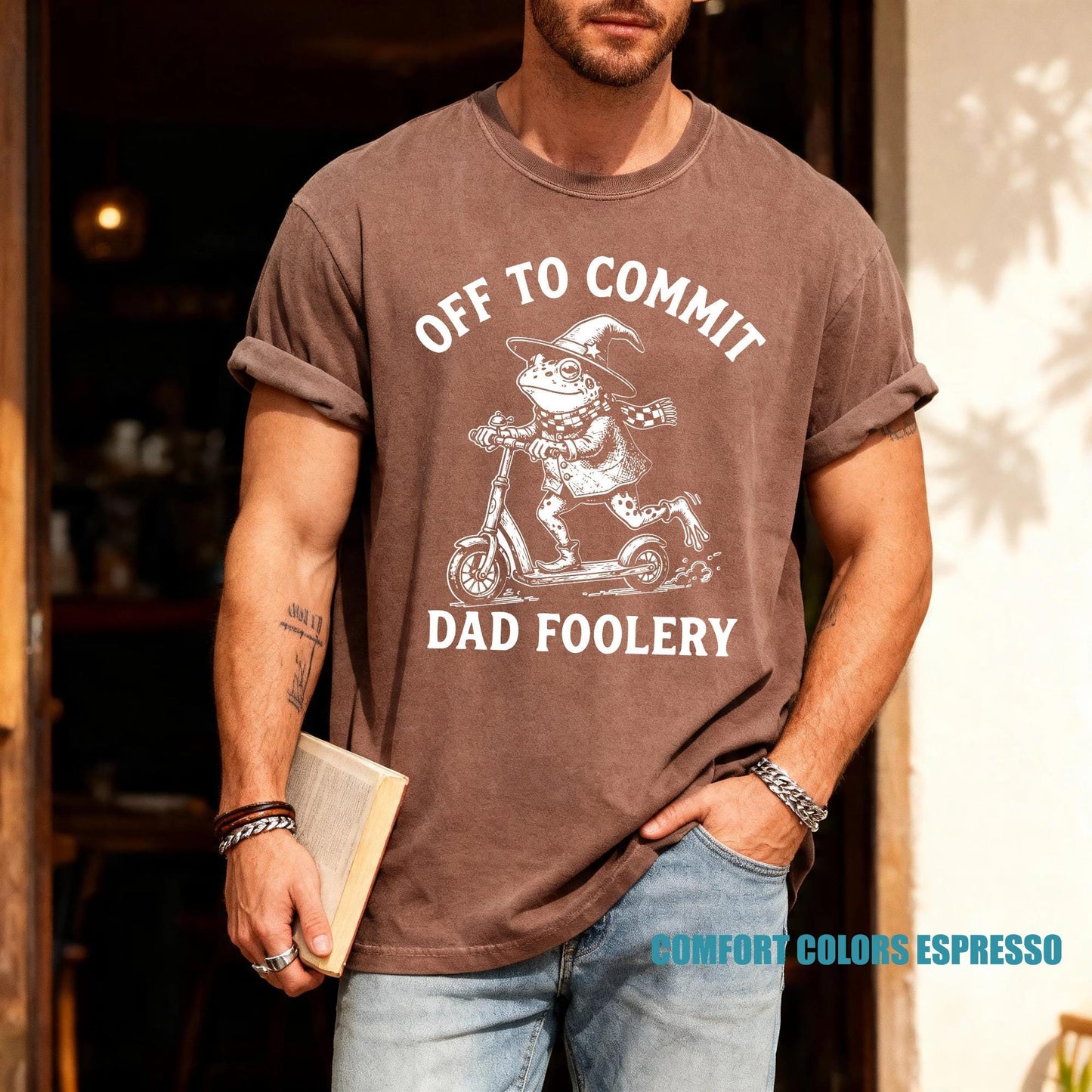 Off To Commit Dad Foolery Shirt, Funny Frog Wizard Father Tee