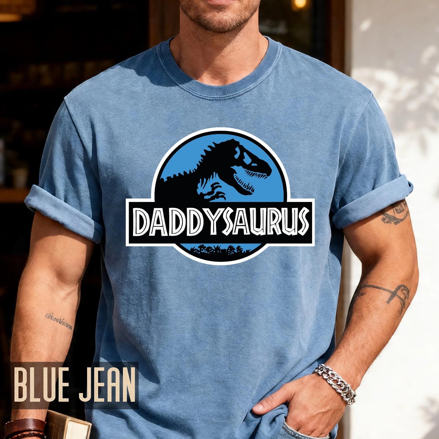 Daddysaurus T-Shirt, Funny Dinosaur Dad Shirt, Fathers Day Gift