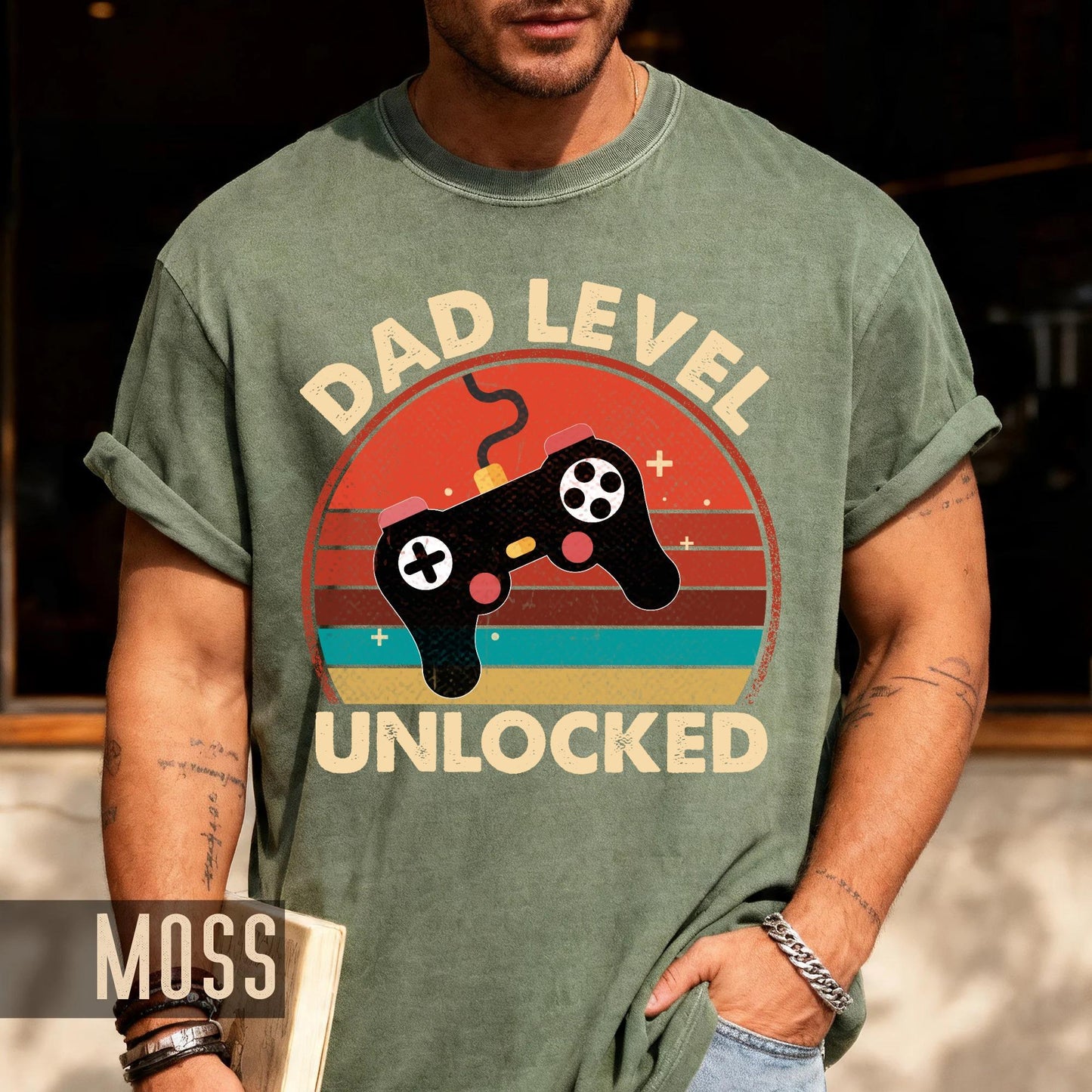 Dad Level Unlocked Shirt: New Gamer Dad T-Shirt