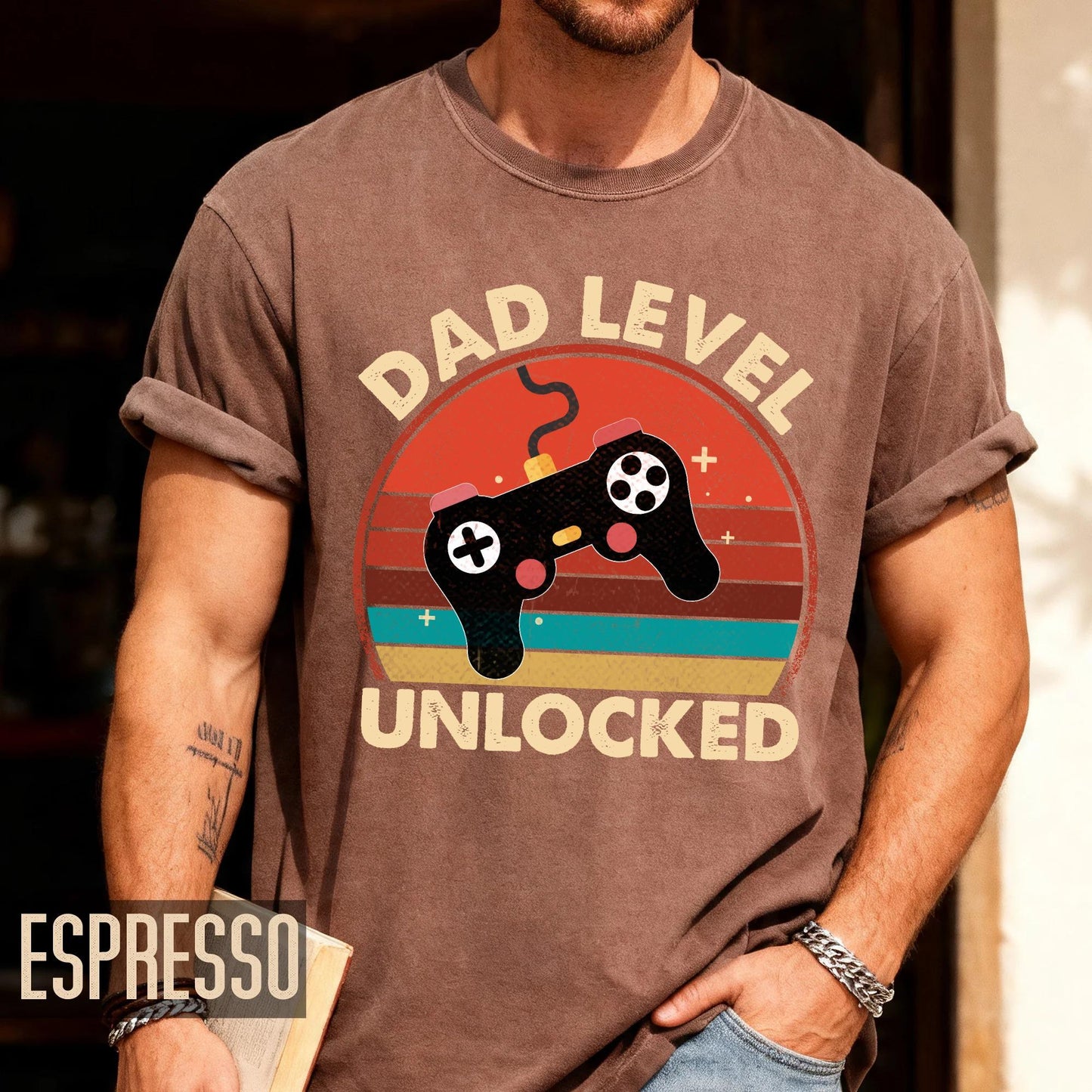 Dad Level Unlocked Shirt: New Gamer Dad T-Shirt