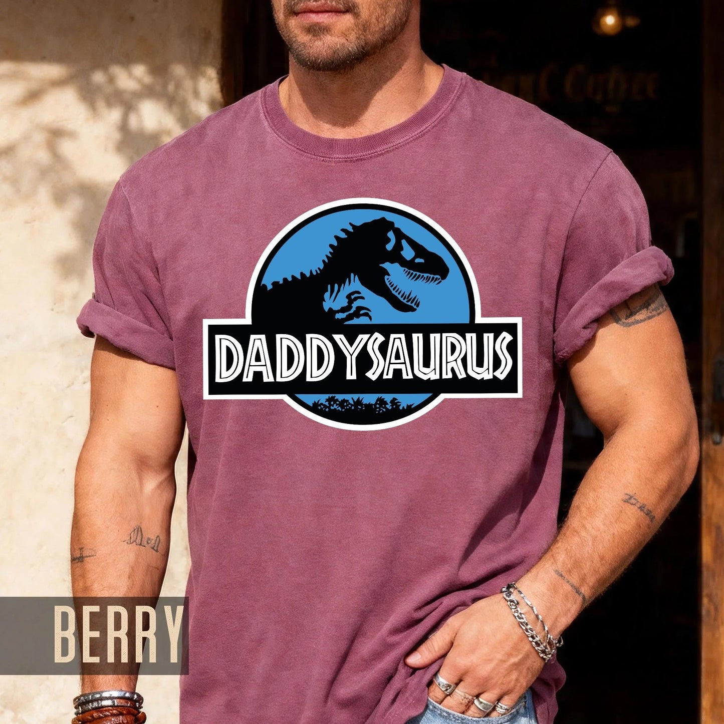Daddysaurus T-Shirt, Funny Dinosaur Dad Shirt, Fathers Day Gift