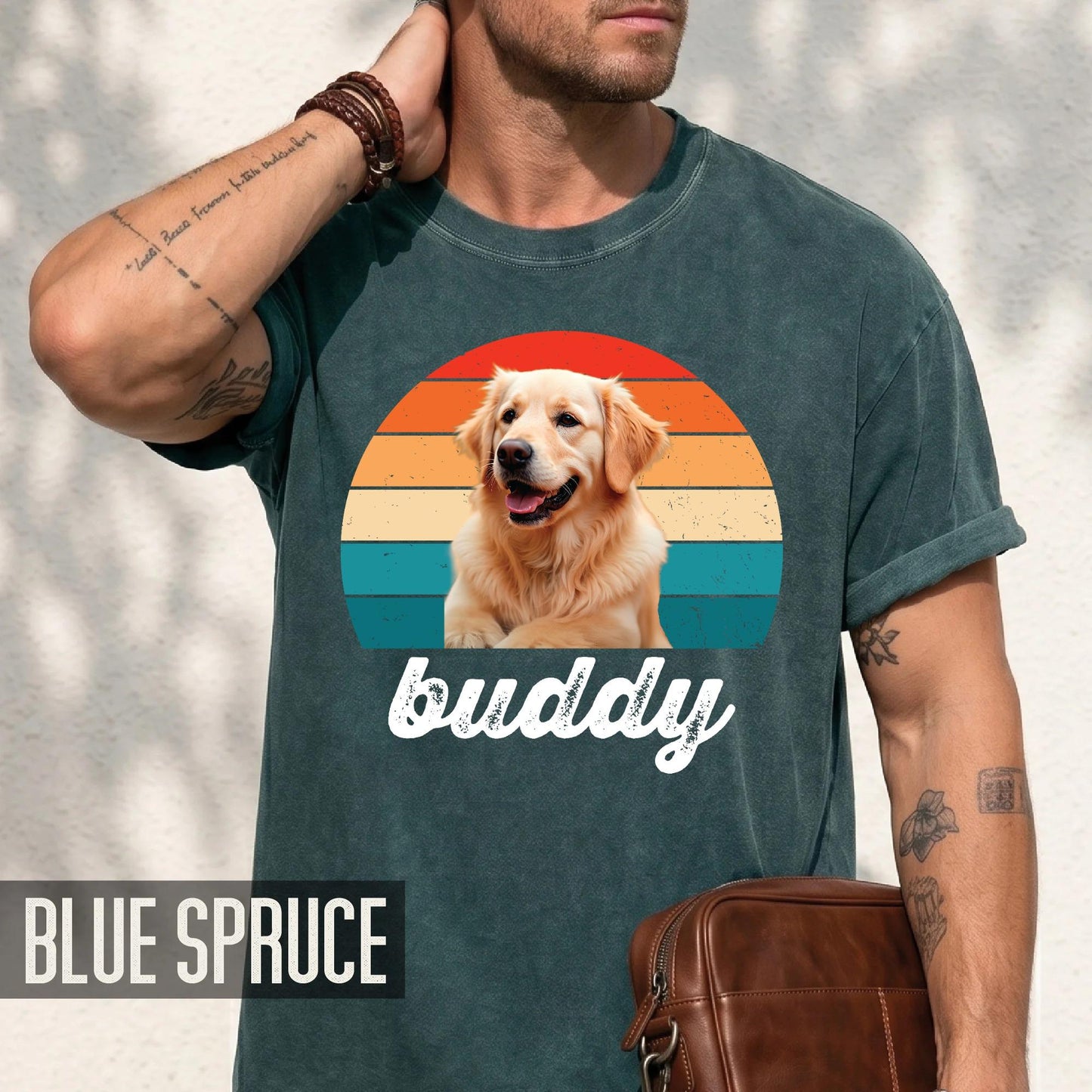 Custom Dog Photo Shirt, Vintage Style Pet Memorial Gift