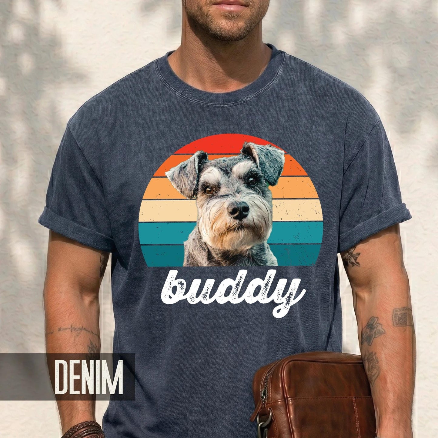 Custom Dog Photo Comfort Colors Shirt: Personalized Pet Dad Gift