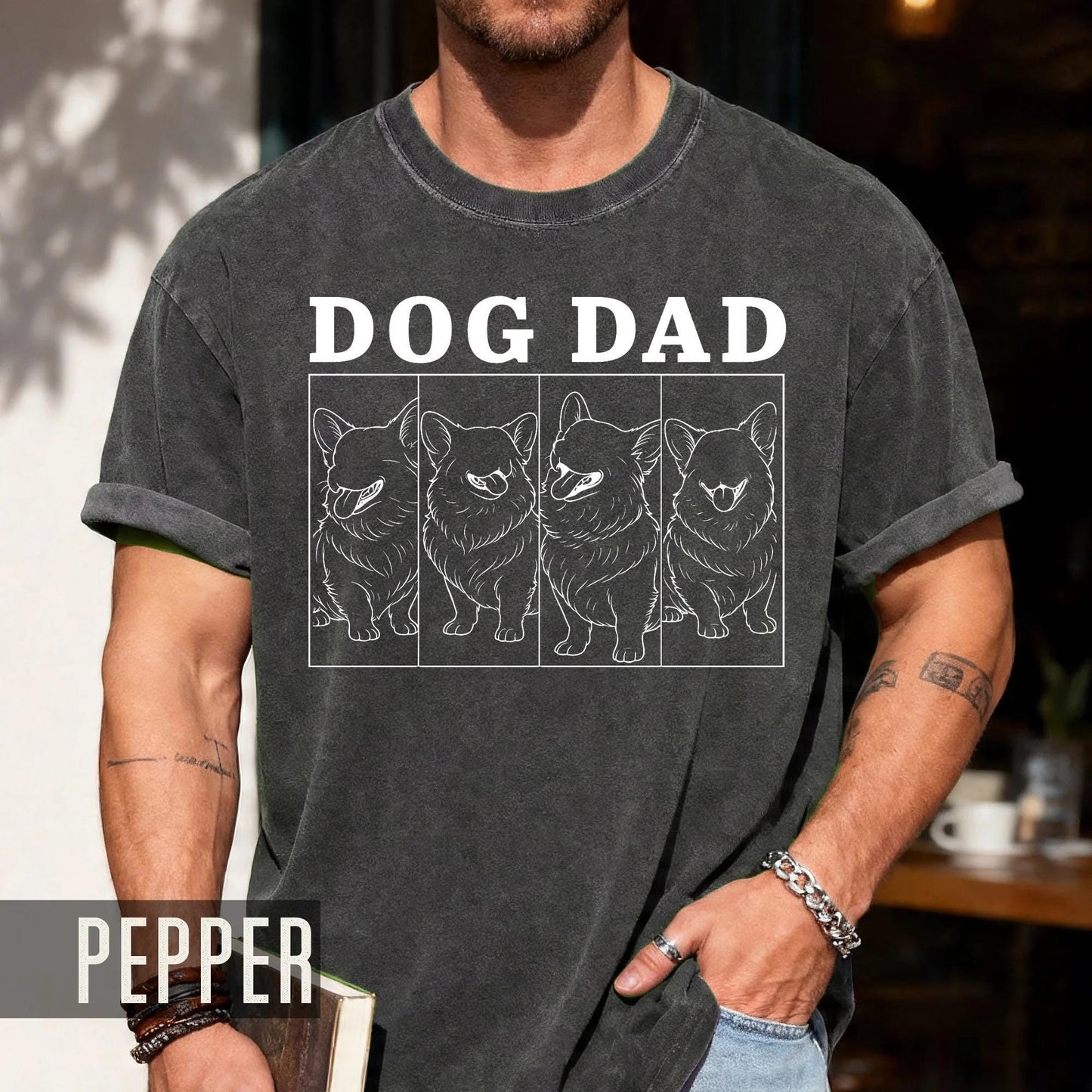 Custom Dog Dad Photo Shirt: Personalized Portrait Gift