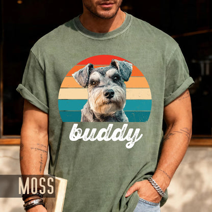 Custom Dog Photo Comfort Colors Shirt: Personalized Pet Dad Gift