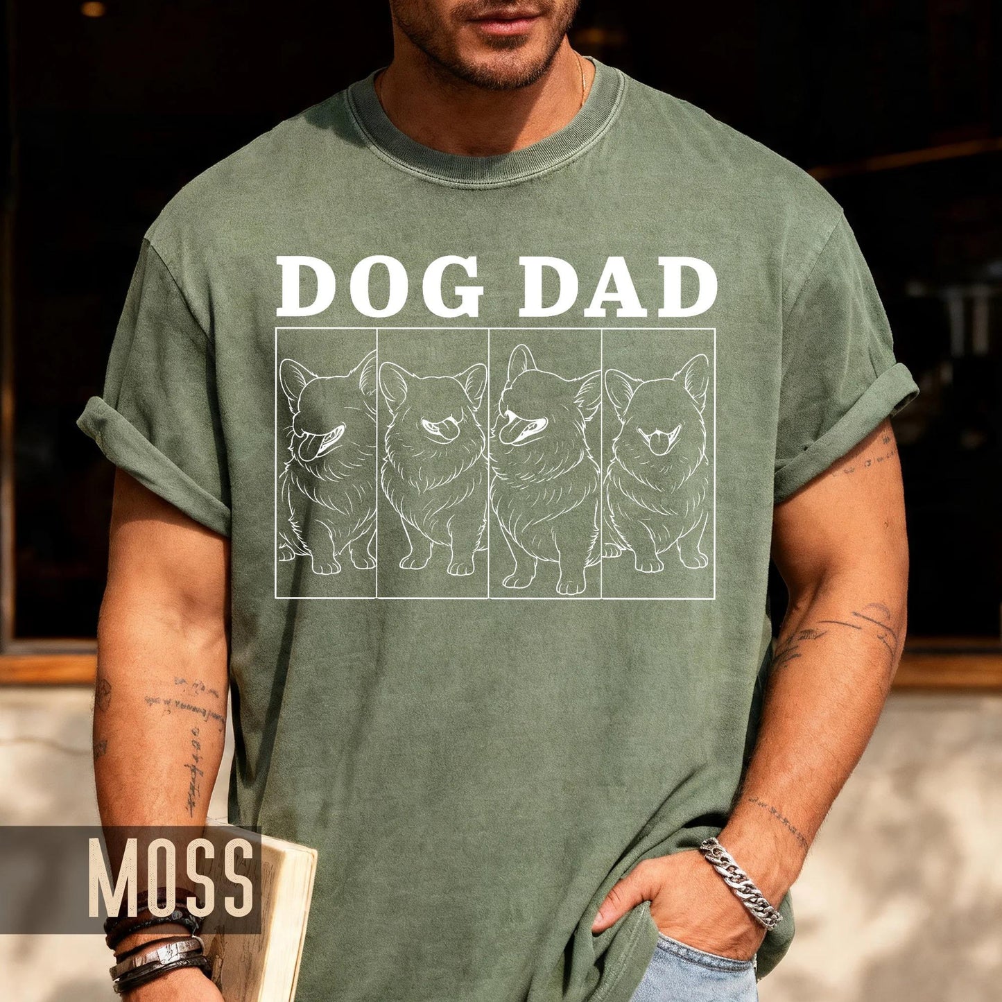 Custom Dog Dad Photo Shirt: Personalized Portrait Gift