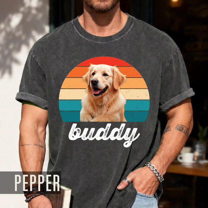 Custom Dog Photo Shirt, Vintage Style Pet Memorial Gift