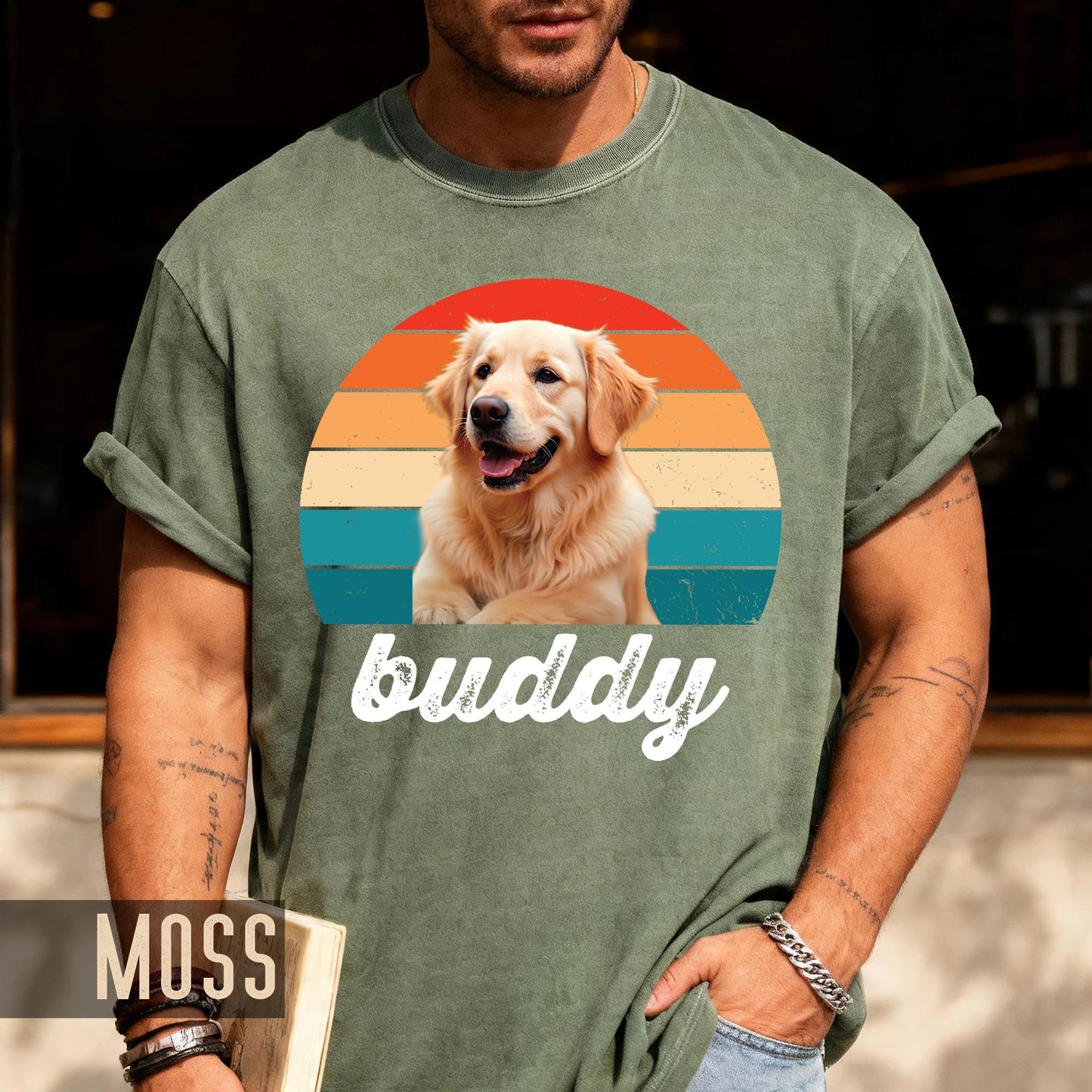 Custom Dog Photo Shirt, Vintage Style Pet Memorial Gift