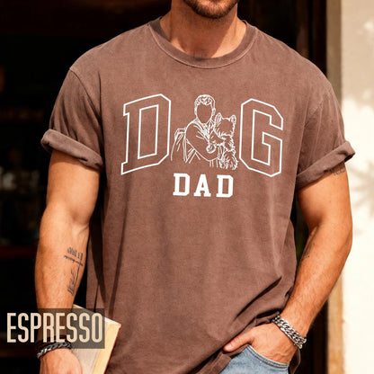 Custom Dog Dad Photo Shirt: Personalized Portrait Gift