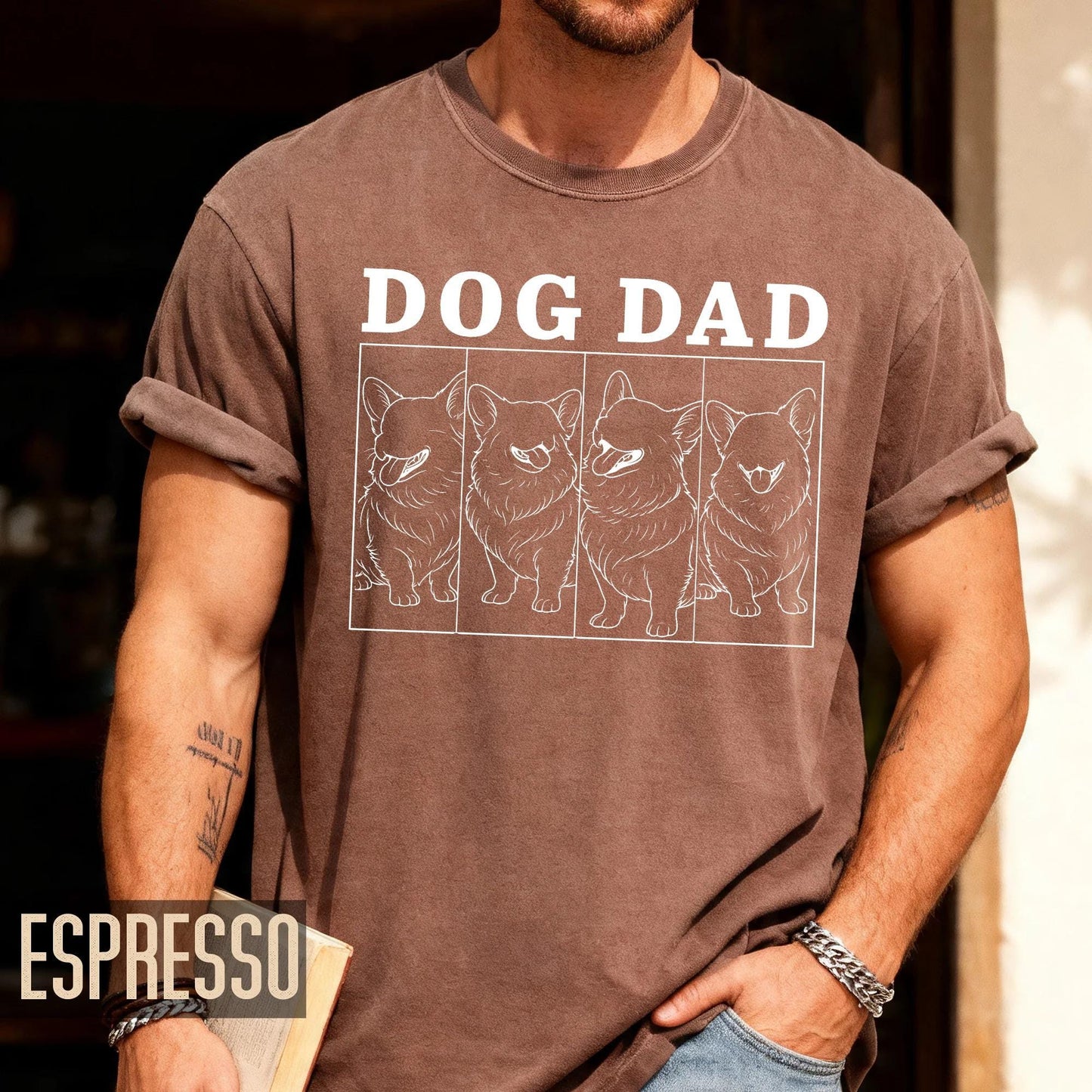 Custom Dog Dad Photo Shirt: Personalized Portrait Gift