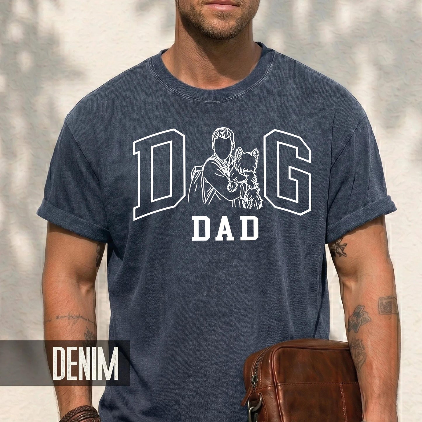 Custom Dog Dad Photo Shirt: Personalized Portrait Gift