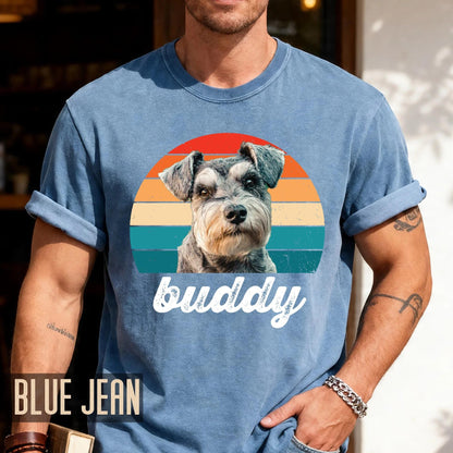 Custom Dog Photo Comfort Colors Shirt: Personalized Pet Dad Gift
