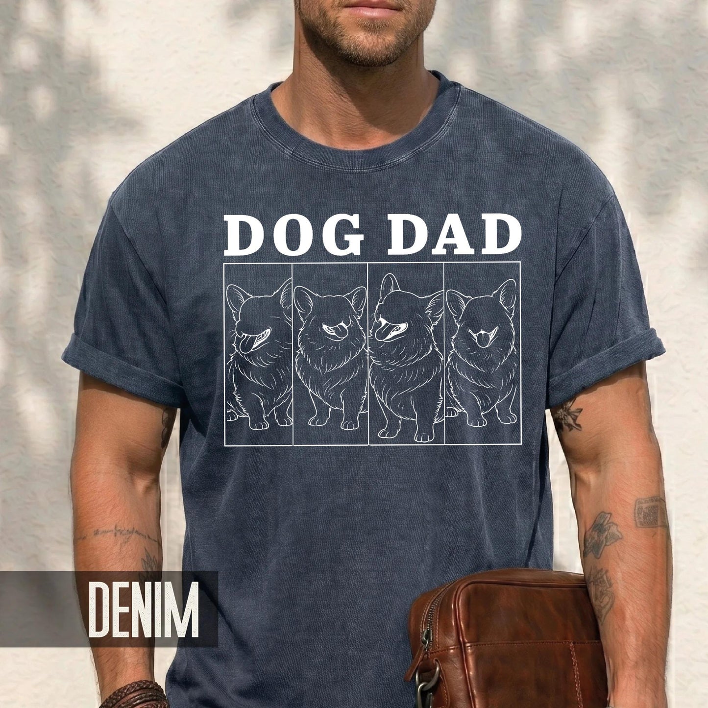 Custom Dog Dad Photo Shirt: Personalized Portrait Gift