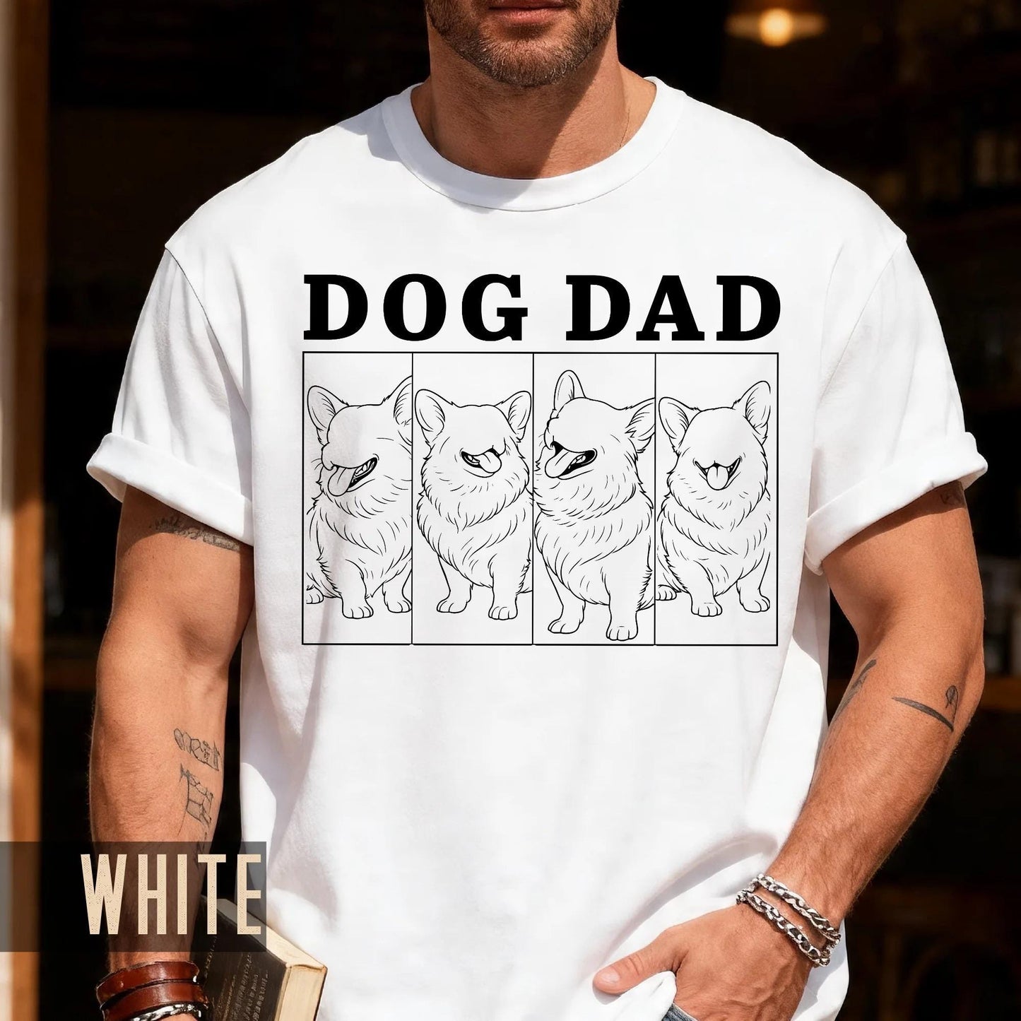 Custom Dog Dad Photo Shirt: Personalized Portrait Gift