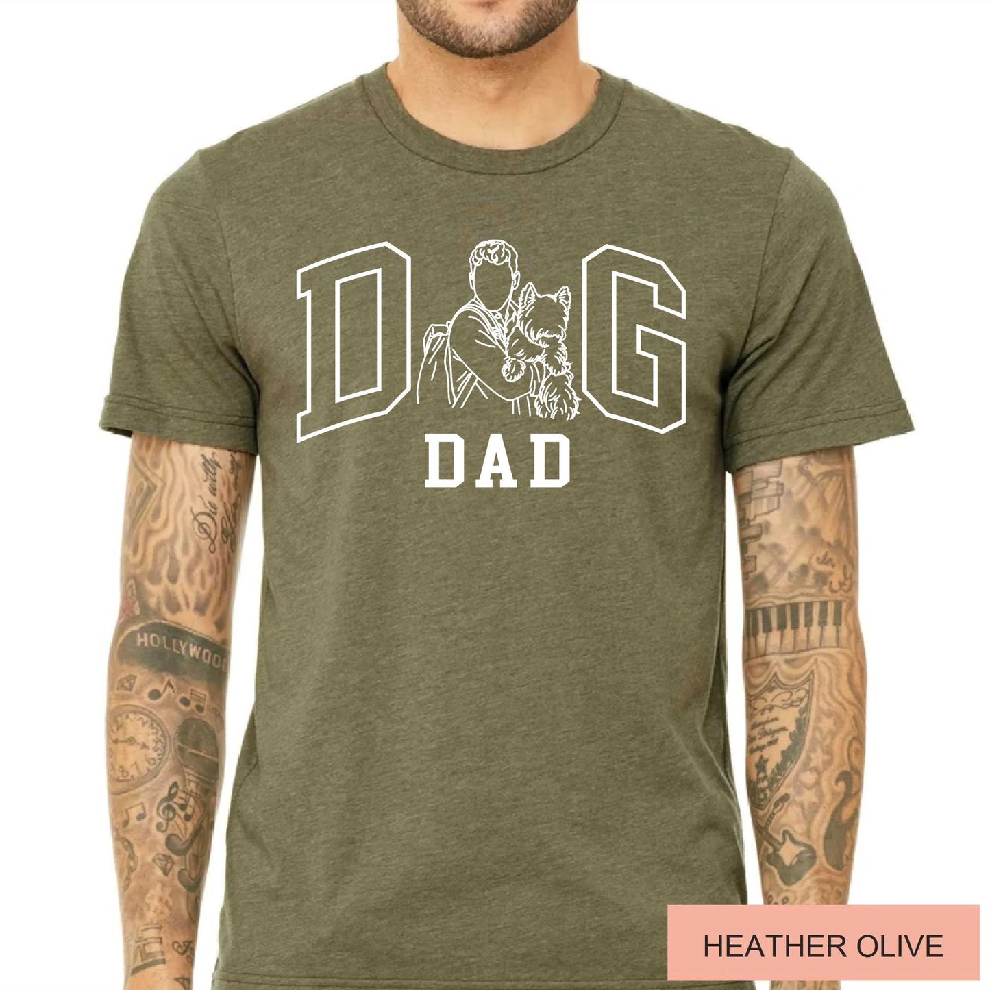 Custom Dog Dad Photo Shirt: Personalized Portrait Gift