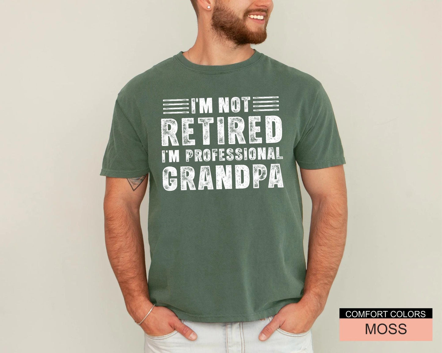 Im Not Retired Im Professional Grandpa Shirt, Funny Retirement Gift Tee for Grandpa